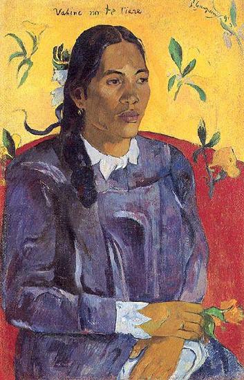 Paul Gauguin Woman with a Flower oil painting picture